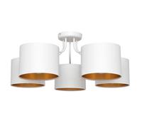 Luminosa Lighting Luminosa Alba Multi Arm Semi Flush Ceiling Light White, Gold 70Cm