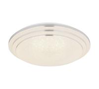 Luminosa Lighting Luminosa Aley Patterned Glass Flush Ceiling Light White Led Dimmable 2700-6500K Remote Control