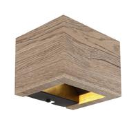 Luminosa Lighting Luminosa Alina Up & Down Wall Lamp Wood Look Dark Led 3000K