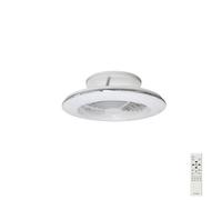 Luminosa Lighting Luminosa Alisio Mini Led Dimmable Ceiling Light & 30W Dc Reversible Fan, White, Remote Control