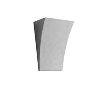 Luminosa Lighting Luminosa Alma Paintable Plaster Wall Uplight Lamp Silver Leaf, G9