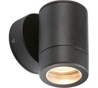 KnightsBridge Fixed IP65 Aluminium Black Indoor Outdoor Single Wall Light
