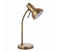 ENDON 7W LED GU10 Amalfi Task Table Lamp with USB Charger Antique Brass 76646