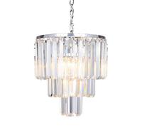 Luminosa Lighting Luminosa Amedeo Pendant Ceiling Light, Chrome, Glass, 4X E14