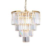 Luminosa Lighting Luminosa Amedeo Pendant Ceiling Light, Gold, Glass, 5X E14