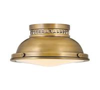 Hinkley Amelia Glass Flush Ceiling Light - Brass
