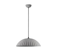 Luminosa Lighting Luminosa Ammos Dome Pendant Ceiling Light Grey E27 1X12W