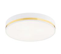Luminosa Lighting Luminosa Amore 45Cm Flush Ceiling 3 Light White Structure With Gold Strip