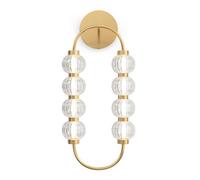 Luminosa Lighting Luminosa Amulet Ring Modern Wall Lamp Gold 3000K 800Lm Glass Shade
