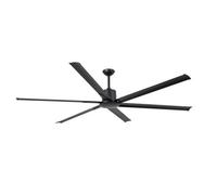 Luminosa Lighting Luminosa Andros Extra Large Black Ceiling Fan With Dc Motor, 6 Speed