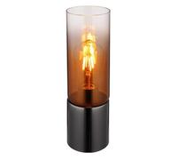 Luminosa Lighting Luminosa Annika Cylindrical Table Lamp Gunmetal Copper Glass Shade 1X E27