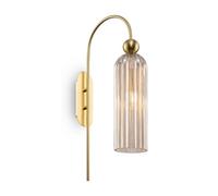 Luminosa Lighting Luminosa Antic Modern Wall Lamp Gold, Glass Cognac Shade