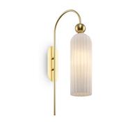 Luminosa Lighting Luminosa Antic Modern Wall Lamp Gold, Glass White Shade