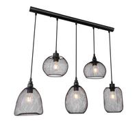 Luminosa Lighting Luminosa Anya Cluster Pendant Ceiling Light Black 5X E27