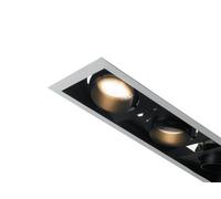 Luminosa Lighting Luminosa Apollo Integrated Led Triple Recessed Downlight Adjustable, White Black, 3000K