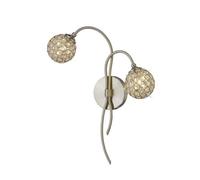 Luminosa Lighting Luminosa Apollo Wall Lamp 2 Light G9 Satin Nickel/crystal