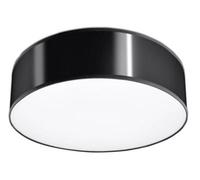 Luminosa Lighting Luminosa Arena 2 Light Flush Round Ceiling Light Black, E27