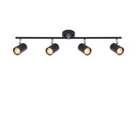Luminosa Lighting Luminosa Arezzo Ceiling Spotlight Bar 4 Light Matt Black Paint