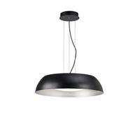 Luminosa Lighting Luminosa Argenta Ceiling Pendant Large 30W Led 3000K, 3000Lm, Matt Black, Silver, White Acrylic