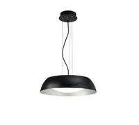 Luminosa Lighting Luminosa Argenta Ceiling Pendant Small 18W Led 3000K, 1800Lm, Matt Black, Silver, White Acrylic