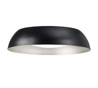 Luminosa Lighting Luminosa Argenta Flush Ceiling Large Led 3000K, 3000Lm, Matt Black, Silver, White Acrylic