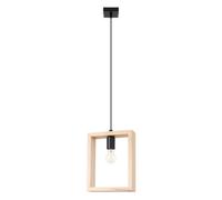 Luminosa Lighting Luminosa Aries Square Pendant Ceiling Light Natural Wood