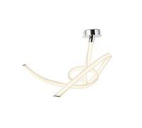 Luminosa Lighting Luminosa Armonia Semi Flush Ceiling Medium Ribbons, 60W Led, 3000K, 4500Lm, Polished Chrome, Frosted Acrylic