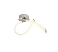 Luminosa Lighting Luminosa Armonia Semi Flush Ceiling Small Loop, 18W Led, 3000K, 1350Lm, Polished Chrome, Frosted Acrylic