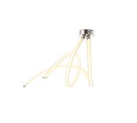 Luminosa Lighting Luminosa Armonia Semi Flush Ceiling Spiral, 60W Led, 3000K, 4500Lm, Polished Chrome, Frosted Acrylic