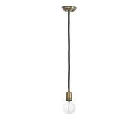 Art 1 Light Ceiling Pendant Antique Brass E27 Netlighting Yellow One Size