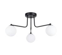 Luminosa Lighting Luminosa Astral Minimalist Semi Flush Ceiling 3 Light Black