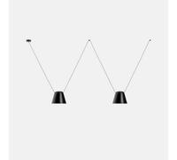 Leds-C4 Attic - Decorative Hanging Ceiling Pendant Matt Black 2x E27 / 175cm x 400cm