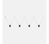 Luminosa Lighting Luminosa Attic Decorative Hanging Ceiling Pendant Matt Black 4X E27 / 75Cm X 400Cm