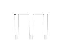 Luminosa Lighting Luminosa Attic Decorative Hanging Ceiling Pendant Matt White Matt Black 3X E27 / 175Cm X 600Cm