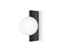 Luminosa Lighting Luminosa Avant-Garde Modern Globe Wall Lights Black 1Xg9 White Shade