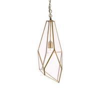 Luminosa Lighting Luminosa Avery 1 Light Pendant Antique Brass, Glass, E27