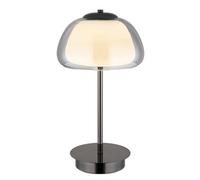 Luminosa Lighting Luminosa Avila Integrated Led Table Lamp Gunmetal Smoke Glass Shade Led Dimmable 2700-6500K Remote Control