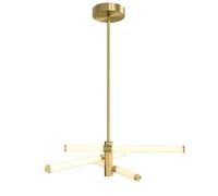 Luminosa Lighting Luminosa Axis Modern Integrated Pendant Ceiling Light Gold, 3000K, Acrylic Frosted Shade