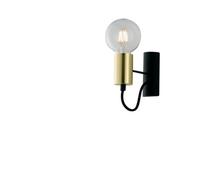 Luminosa Lighting Luminosa Axon Wall Lamp, Black, Gold, E27