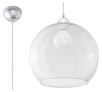 Luminosa Lighting Luminosa Ball 1 Light Glass Dome Ceiling Pendant Transparent, Chrome, E27
