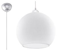 Luminosa Lighting Luminosa Ball 1 Light Glass Dome Ceiling Pendant White, Chrome, E27