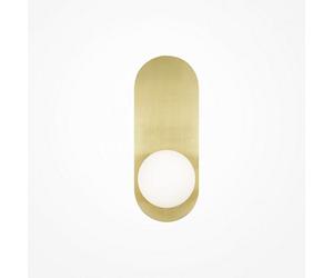 Luminosa Lighting Luminosa Bao Modern Globe Wall Lights Gold 1Xg9 White Shade