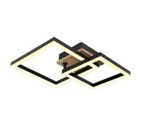 Luminosa Lighting Luminosa Bard Integrated Led Semi Flush Ceiling Light Matt Black 2X Led 3000K