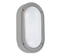 Netlighting Basic Aluminium Outdoor Bulkhead Aluminium Wall Light Grey IP65 E27 Netlighting Grey