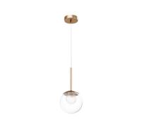 Luminosa Lighting Luminosa Basic Form Modern 15Cm Globe Pendant Ceiling Light Gold 1Xg9 Glass Shade