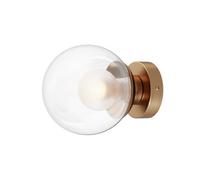 Luminosa Lighting Luminosa Basic Form Modern 15Cm Globe Wall Lights Gold 1Xg9 Glass Shade