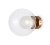 Luminosa Lighting Luminosa Basic Form Modern 20Cm Globe Wall Lights Gold 1Xg9 Glass Shade