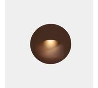 Luminosa Lighting Luminosa Bat Outdoor Led Recessed Wall Light Round Brown Ip65 2.2W 3000K
