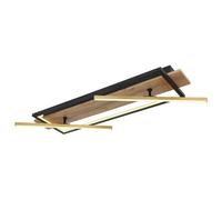 Globo Lighting Beatrix 40x80cm Integrated LED Semi Flush Ceiling -Light Matt -Bl