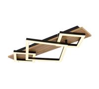 Luminosa Lighting Luminosa Beatrix I Integrated Led Semi Flush Ceiling Light Brown Rectangular 3 Square 3X Led 3000K